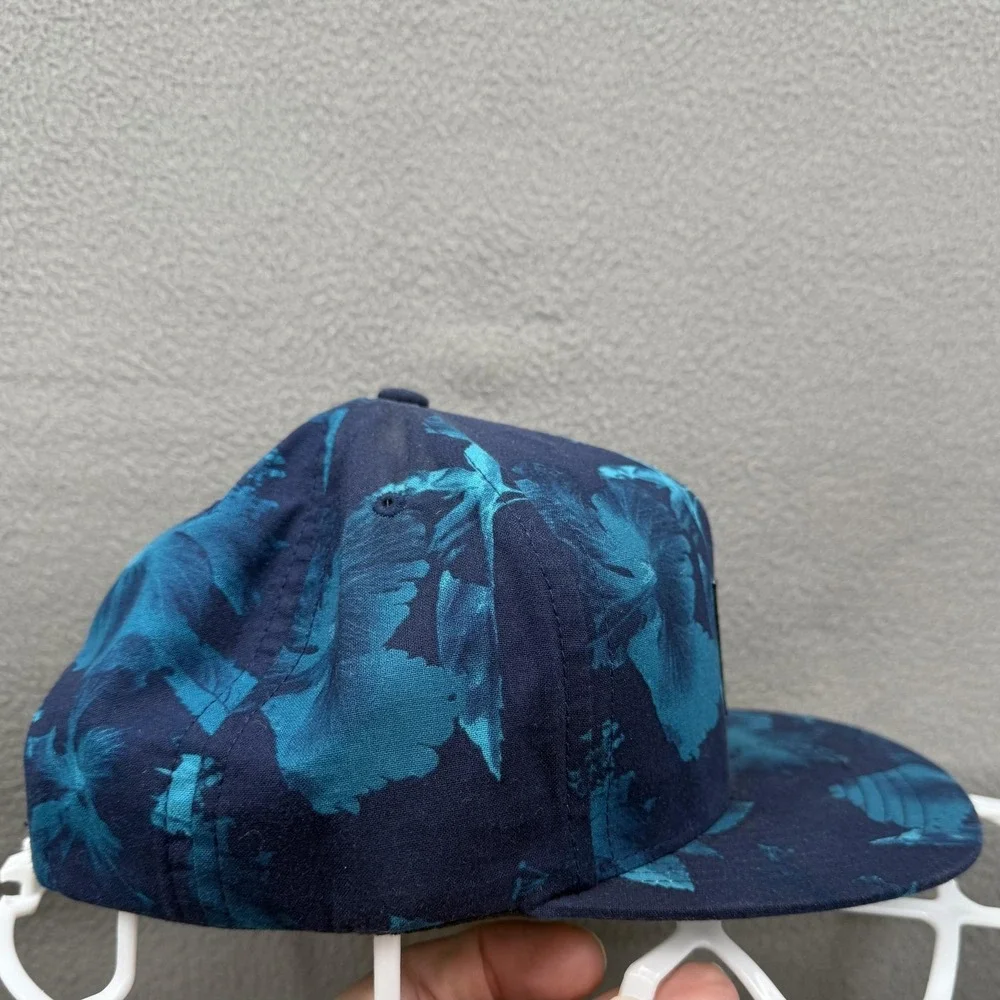 HUF Hat Cap Snap Back Mens One Size Blue Floral Cotton Twill USA Skatewear
